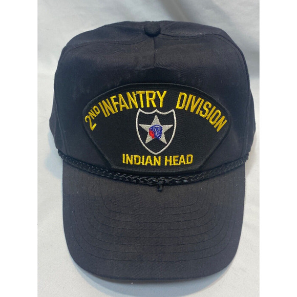 2nd Infantry Division Indian Head Adjustable Cap Hat - Picture 1 of 6